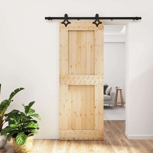  Klizna vrata s priborom za montažu 80 x 210 cm masivna borovina Cijene