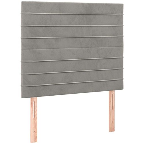  Krevet box spring s madracem LED svjetlosivi 90x190 cm bar&amp;scaron;un Slike