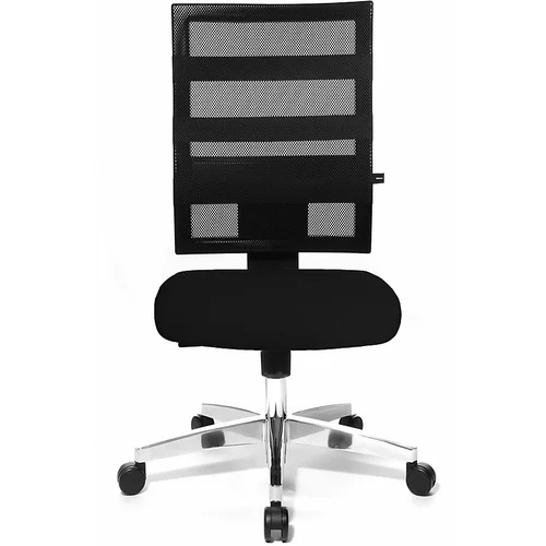 Top Star Vrtljiv pisarniški stol X-PANDER, mrežasto naslonjalo za hrbet z elastičnimi gumijastimi trakovi, črno / črn