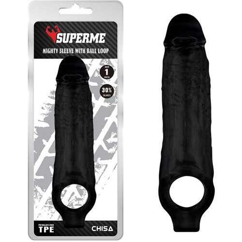  Crna navlaka za penis mighty sleeve Cene