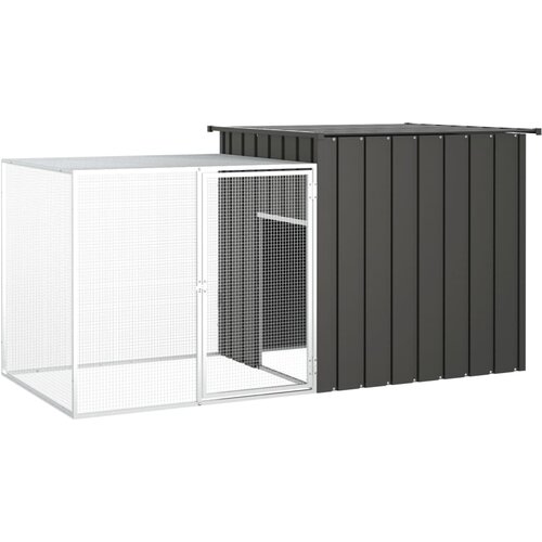 vidaXL Kavez za kokoši antracit 200 x 91 x 100 cm pocinčani čelik Cijene