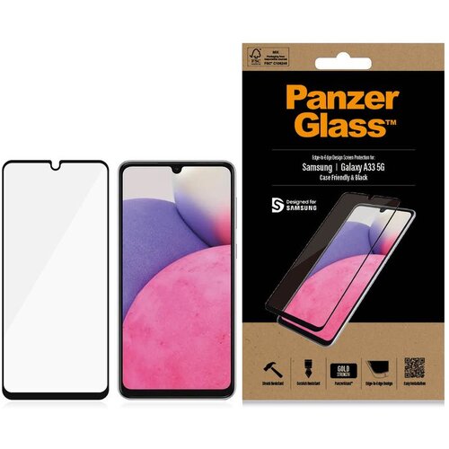 PanzerGlass za&amp;scaron;titno staklo za Samsung A33 5G case friendly black Slike