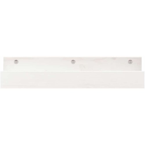  Zidne police 2 kom bijele 50 x 12 x 9 cm od masivne borovine Slike