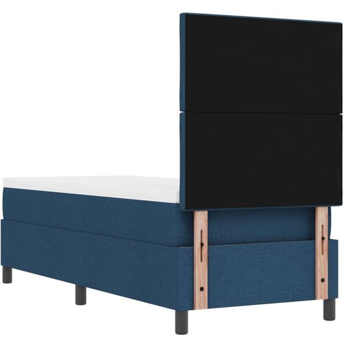 VidaXL krevet s plamenikom s madracem plavi 80x200 cm tkanina Slike
