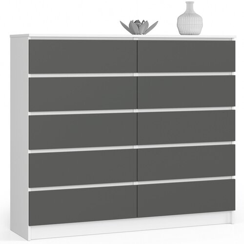 AKORD KOMODA K140 10SZ CLP BELO / SIVO, (21703258) Slike