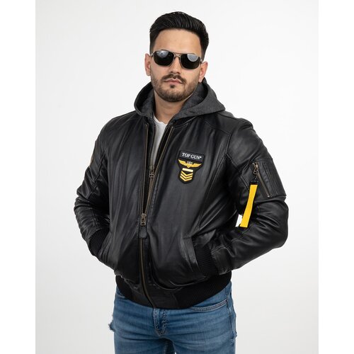 La Force Fashion mu&scaron;ka  top gun kožna jakna 1004 - crna Cene
