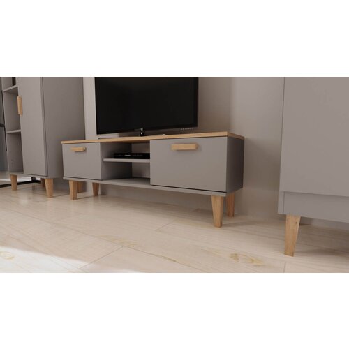 HAPPYKIDS TV OMARICA 120 CM DENVER - SIVA/HRAST Slike
