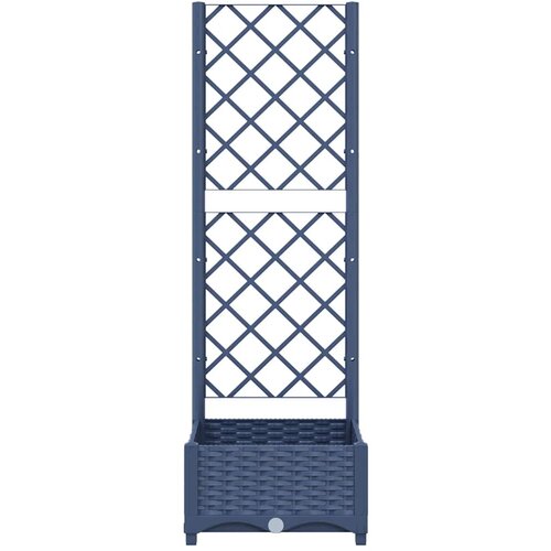  Vrtna žardinjera s re&amp;scaron;etkom plavo-siva 40x40x121,5 cm PP Slike