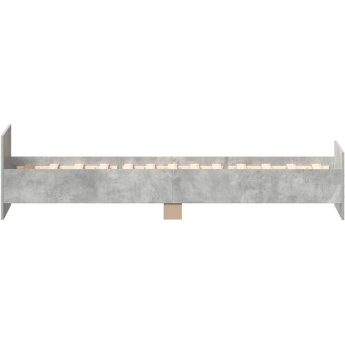  Okvir kreveta boja betona 90x200 cm od konstruiranog drva Slike