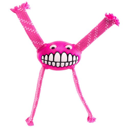 Rogz Grinz Flossy Medium, Igračka Za Pse, Roze Slike