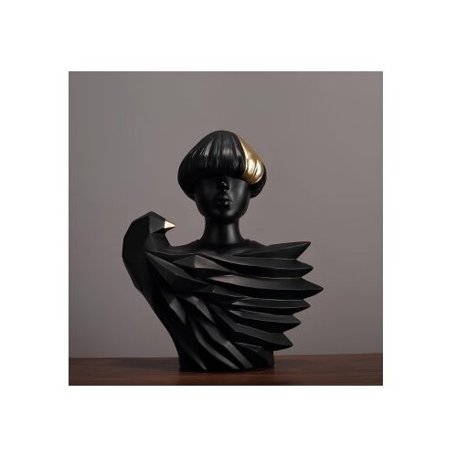 Aberto Design dekorativna figura CY0323, 30x24x11 cm, crna Cene