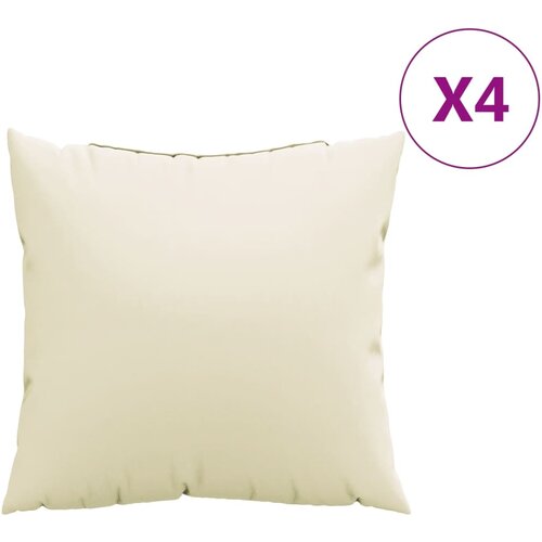 VidaXL Blazine za kavč 4 kosi krem 50x50 cm blago, (21414689) Slike