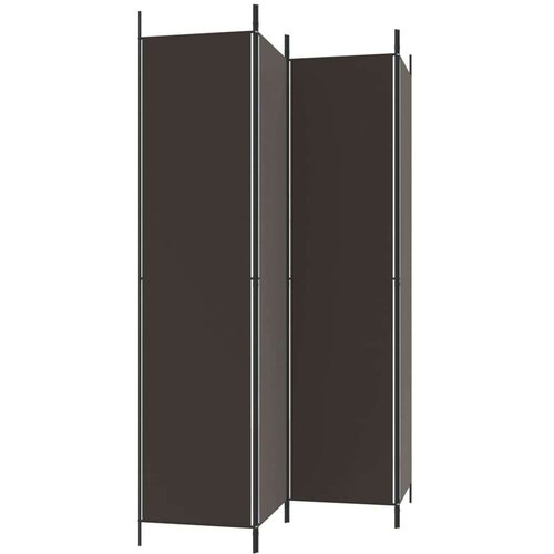  Sobna pregrada s 4 panela smeđa 200 x 220 cm od tkanine Slike