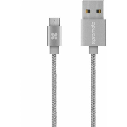 Promate U2M micro USB kabl 1.2m sivi Slike