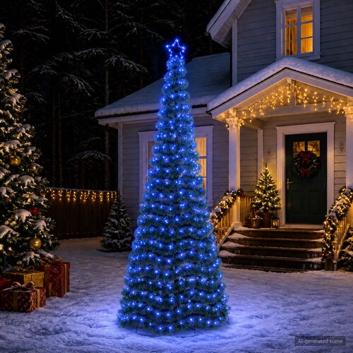  LED božićno drvce od folije s postoljem EKENAS 250 cm Slike