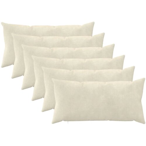  Jastuk s jastukom HEERLEN 6 kom. Krem Mikrofibra Flis - Krem 40 x 80 cm 6 Cijene