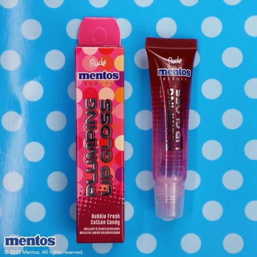 Rude Cosmetics sjaj za povećanje usana Lip Plumper MENTOS Bubble Fresh Cotton Candy 10 ml Slike
