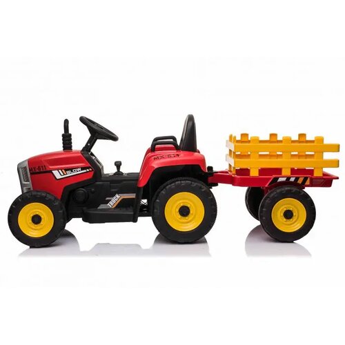 Ramiz 12V električni traktor s prikolico rdeč Cene