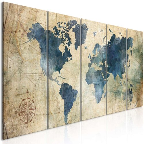  Slika - Retro Map (5 Parts) Narrow 200x80 Slike