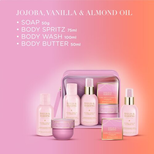 Baylis &amp;amp; Harding Jojoba, Vanilla &amp;amp; Almond Oil darilni set za pot Slike
