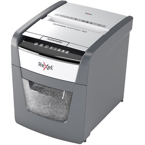  UNIČEVALEC DOKUMENTACIJE 50 (ROČNO 5) LISTOV CROSSCUT OPTIMUM AUTO FEED PLUS 50X REXEL 2020050XEU Slike