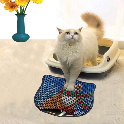 WALLXPERT Kdkafa0176 multicolor cat litter mat Cene