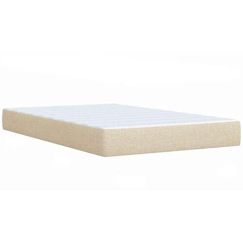 VidaXL krevet box spring s madracem krem 120 x 190 cm od tkanine Slike