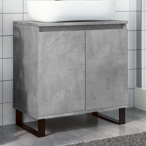 vidaXL Kopalniška omarica betonsko siva 58x33x60 cm inženirski les Cene