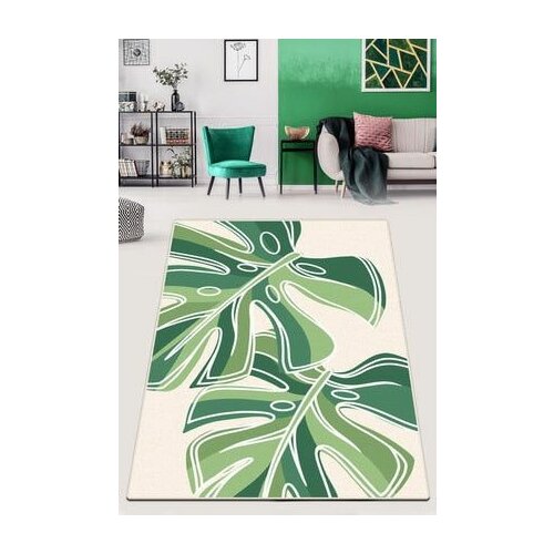 bamboo folium Şönil cotton multicolor hall carpet (80 x 150) Slike