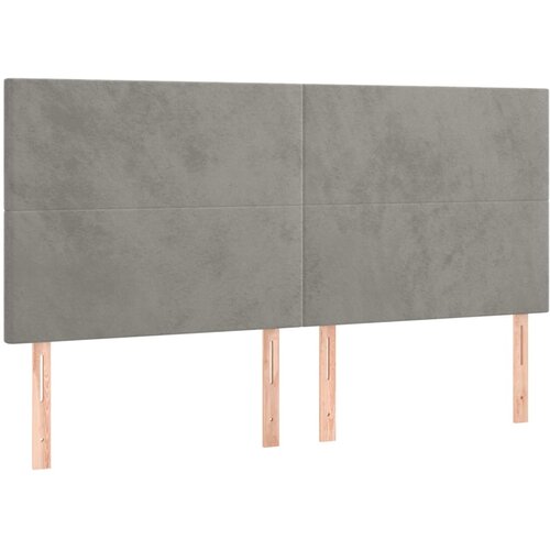  Uzglavlje svijetlosivo 160x5x118/128 cm bar&amp;scaron;unasto Slike