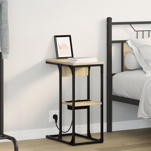 VidaXL Nočna omarica Sonoma Oak 41.5 x 26 x 60.5 cm Konstruiran les Slike