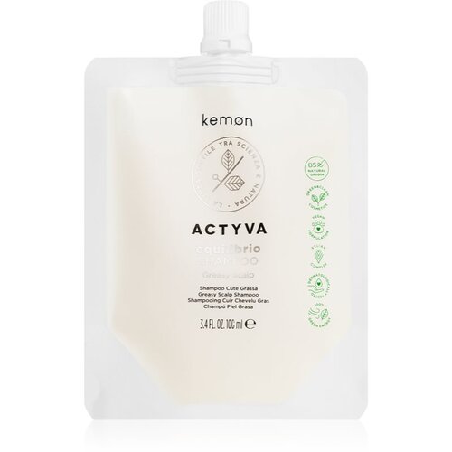 Kemon Actyva Equilibrio globinsko čistilni &amp;scaron;ampon za mastno lasi&amp;scaron;če 100 ml Slike