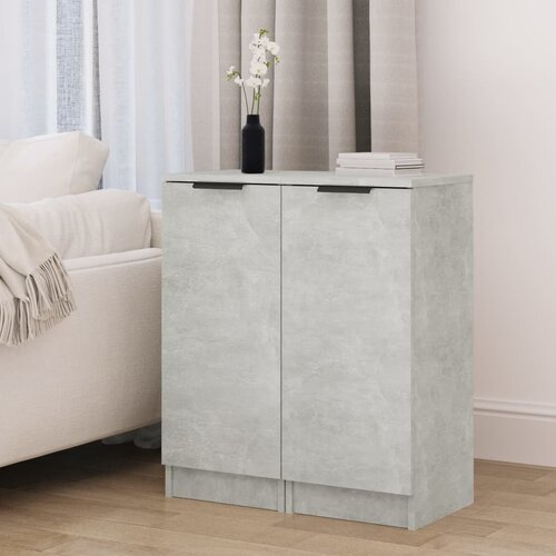 VidaXL Komode 2 kosa betonsko sive 30x30x70 cm konstruiran les Slike