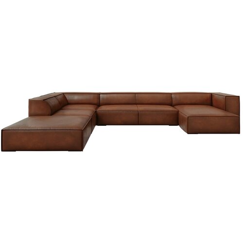 Windsor &amp;amp; Co Sofas Konjak smeđa kožna kutna garnitura (lijevi kut) Madame - Slike