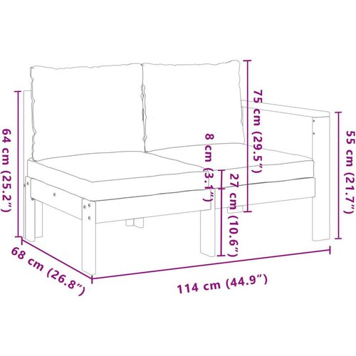 vidaXL 4-dijelni set vrtnih sofa s jastucima masivno bagremovo drvo Cene