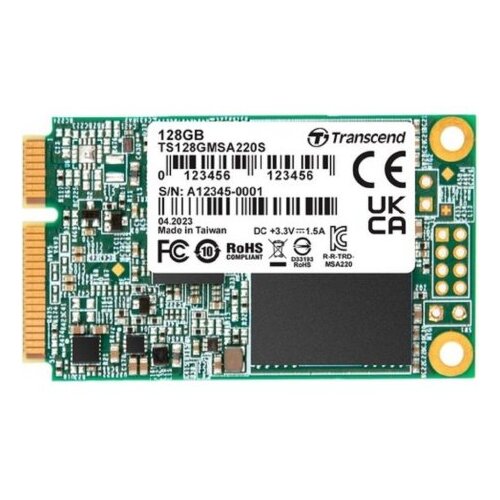 Transcend msata 128GB ssd, sata III, 3D nand, 220S series (TS128GMSA220S) Slike