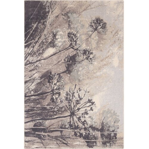Agnella Siva/kremno bela volnena preproga 133x180 cm Lissey – Cene