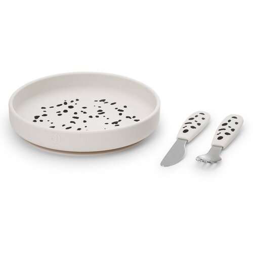  Elodie® silikonski krožnik s priborom dalmatian dots Cene