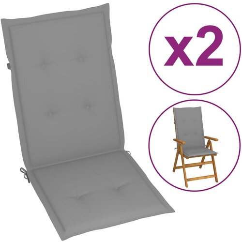 vidaXL Blazine za vrtne stole 2 kosa sive 120x50x3 cm Cene