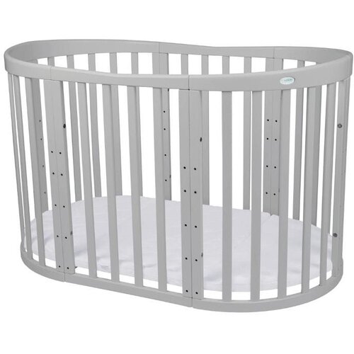 Waldin Oval krevetić 7u1 s madracem GREY Slike