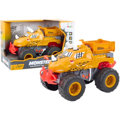  Off-road Car Dinosaur Friction Drive Dump Truck Orange Cene