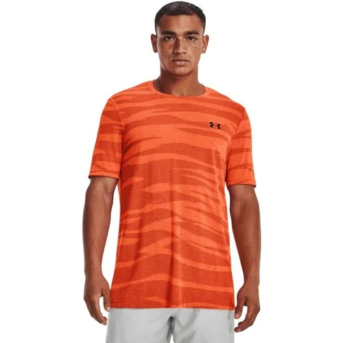 Under Armour UA Seamless Wave SS Shirt, Orange Blast/Black - L, (20613622)