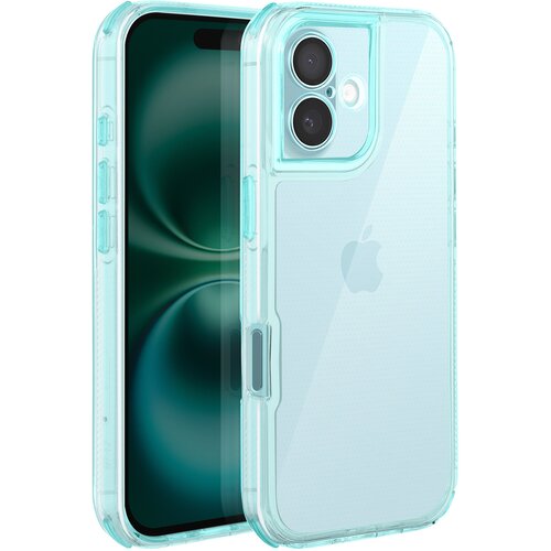 AVIZAR Ovitek za iPhone 16, ojačan, dvomaterialni, teksturiran, nedrseč, Turkizna, (5000189500) Cene