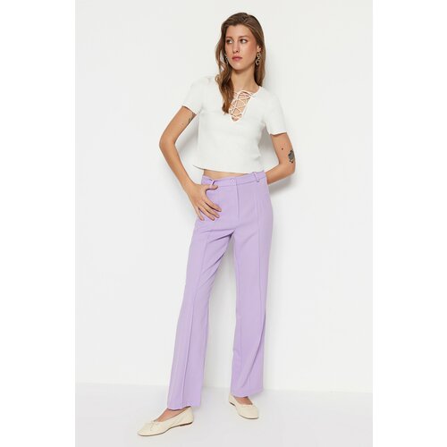 Trendyol Pants - Purple - Wide leg Slike