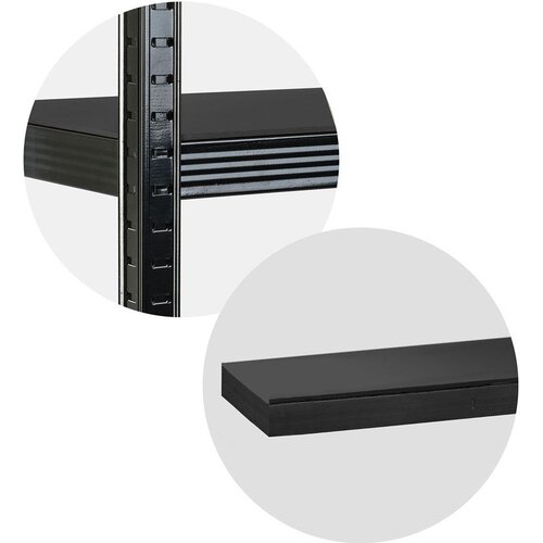  Metalni stalak za odlaganje 180 x 90 x 40 cm Humberg HR-851 crni Slike