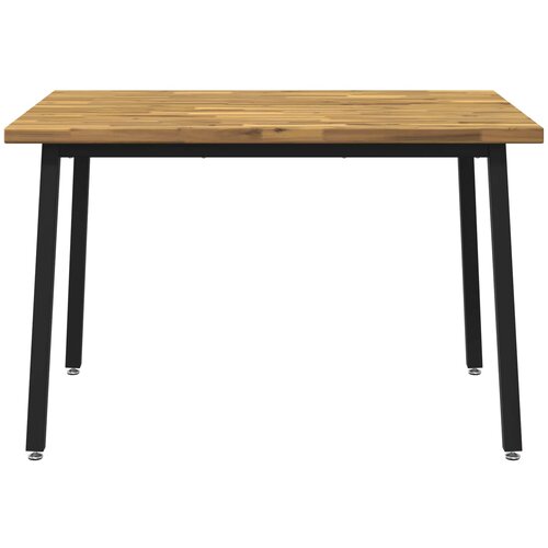  120 x 80 x 75 cm Čvrsto drvo akacije Bijela i crna Pravokutni Slike