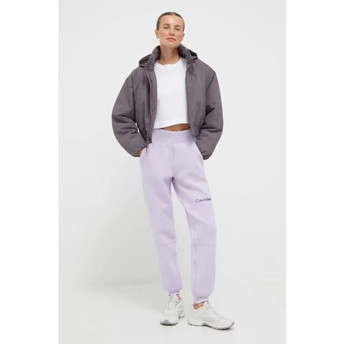 Calvin Klein Športna jakna vijolična barva