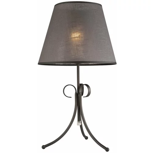 LAMKUR Siva stolna lampa s tekstilnim sjenilom (visina 55 cm) Lorenzo –