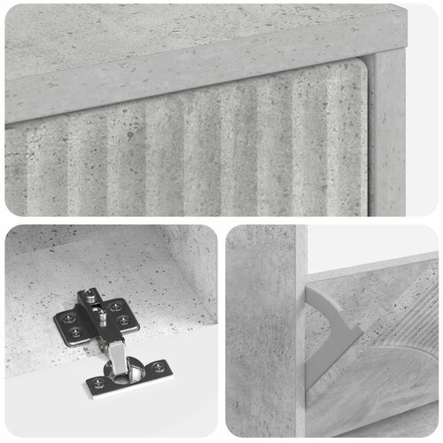  Ormar za cipele HOORN 78 x 24 x 100 cm Konstruirano drvo - Betonska siva Slike