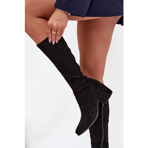 Sergio Leone Women&amp;#039;s Low Heel Eco Suede Boots Slike